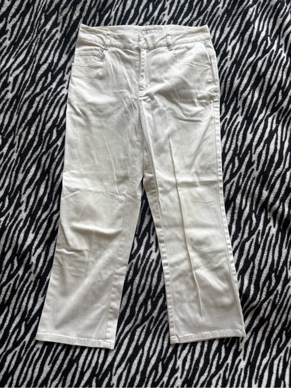 Cream Straight-Leg Capris - Women's Casual Trousers